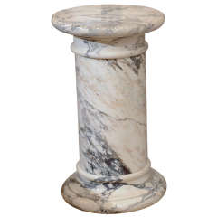 20th Century Pair of Hand Carved Carrera marble Pedestals.
